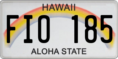 HI license plate FIO185