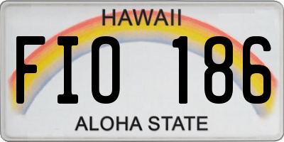 HI license plate FIO186