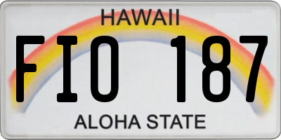 HI license plate FIO187