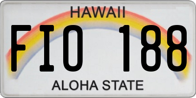 HI license plate FIO188