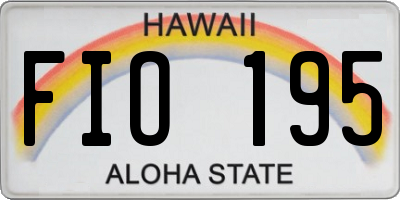 HI license plate FIO195