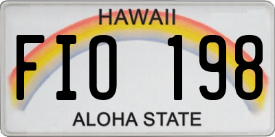 HI license plate FIO198