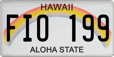 HI license plate FIO199