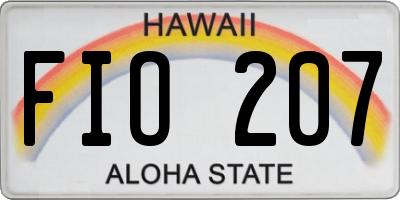 HI license plate FIO207