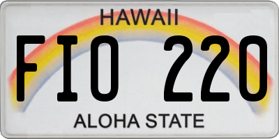HI license plate FIO220