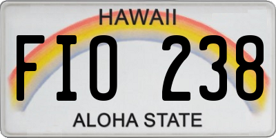 HI license plate FIO238
