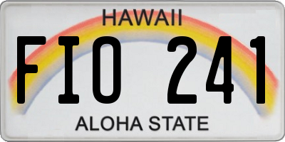 HI license plate FIO241