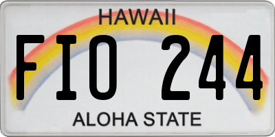 HI license plate FIO244