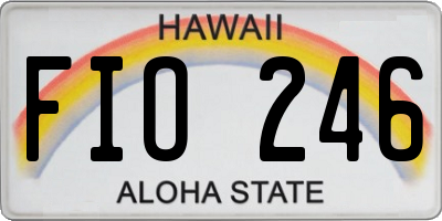 HI license plate FIO246