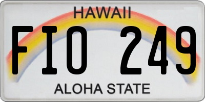 HI license plate FIO249