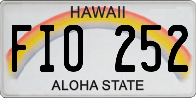 HI license plate FIO252