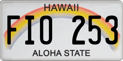 HI license plate FIO253