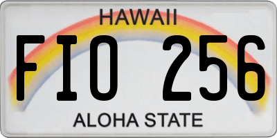HI license plate FIO256