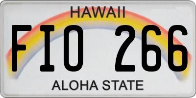 HI license plate FIO266