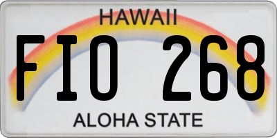 HI license plate FIO268