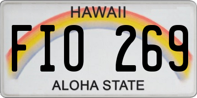 HI license plate FIO269