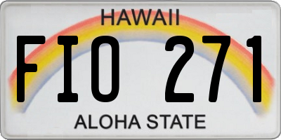 HI license plate FIO271