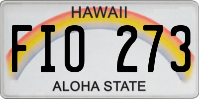 HI license plate FIO273