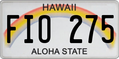 HI license plate FIO275