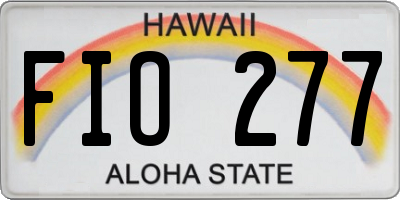 HI license plate FIO277