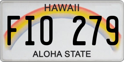 HI license plate FIO279