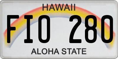 HI license plate FIO280