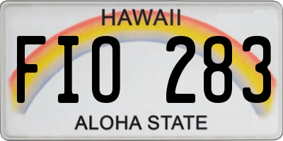 HI license plate FIO283