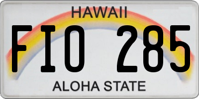 HI license plate FIO285