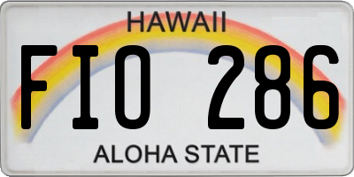 HI license plate FIO286