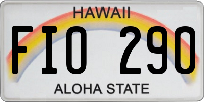 HI license plate FIO290