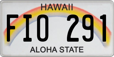 HI license plate FIO291