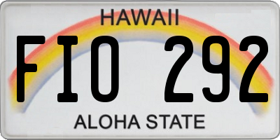 HI license plate FIO292