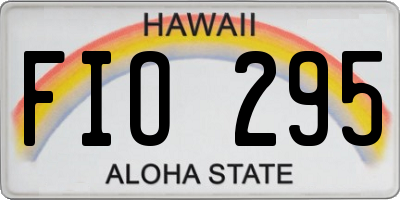 HI license plate FIO295