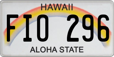 HI license plate FIO296