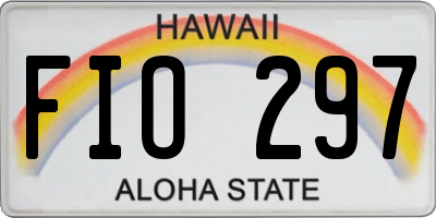 HI license plate FIO297