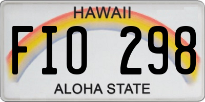 HI license plate FIO298