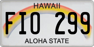 HI license plate FIO299