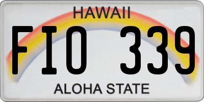 HI license plate FIO339