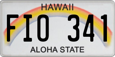 HI license plate FIO341