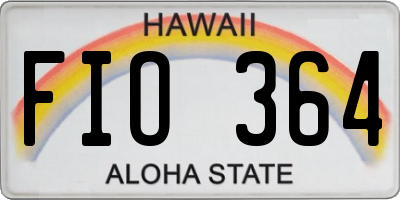 HI license plate FIO364