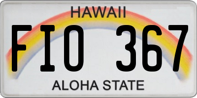 HI license plate FIO367
