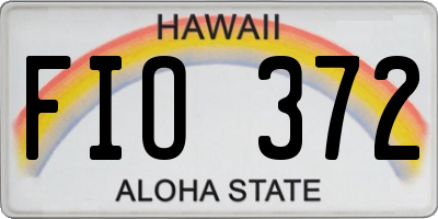 HI license plate FIO372