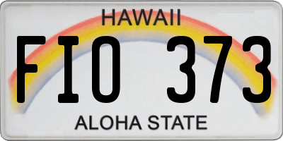 HI license plate FIO373