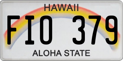 HI license plate FIO379