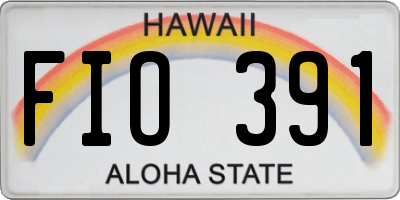 HI license plate FIO391