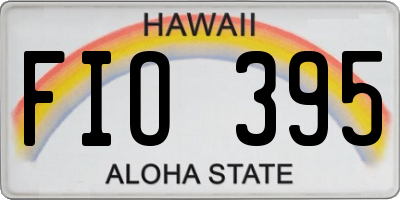 HI license plate FIO395