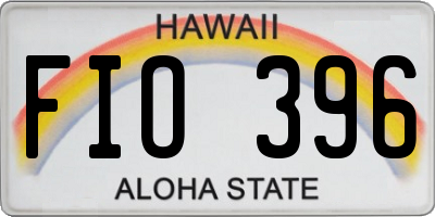 HI license plate FIO396