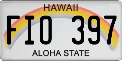 HI license plate FIO397