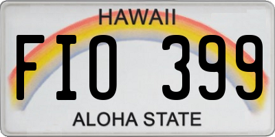 HI license plate FIO399