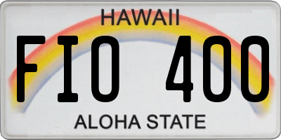HI license plate FIO400